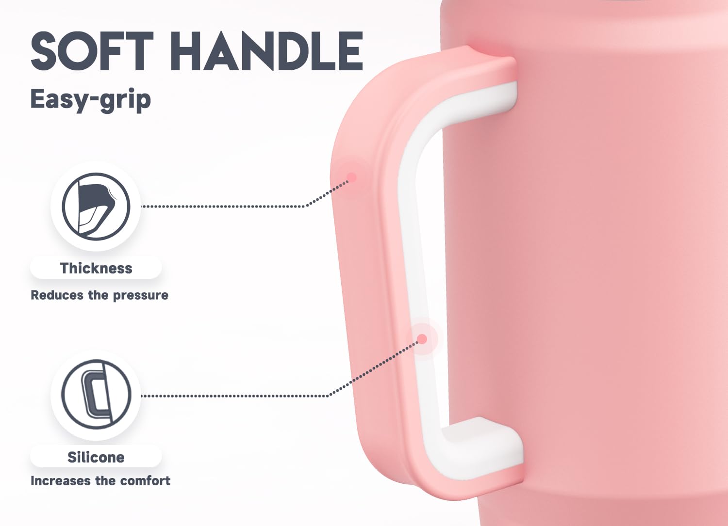 Meoky 32 oz tumbler leakproof lid protects contents during transport and trips.