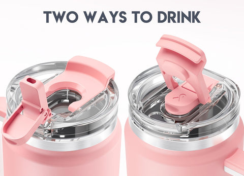 Meoky 32 oz tumbler stainless steel 18/8 resists rust and flavor transfer.