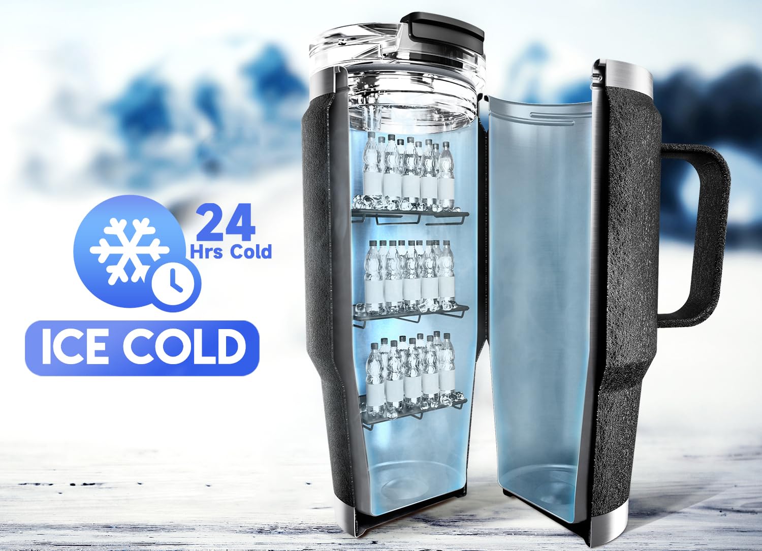 Meoky 32oz tumbler-straw-lid ready for iced coffee.