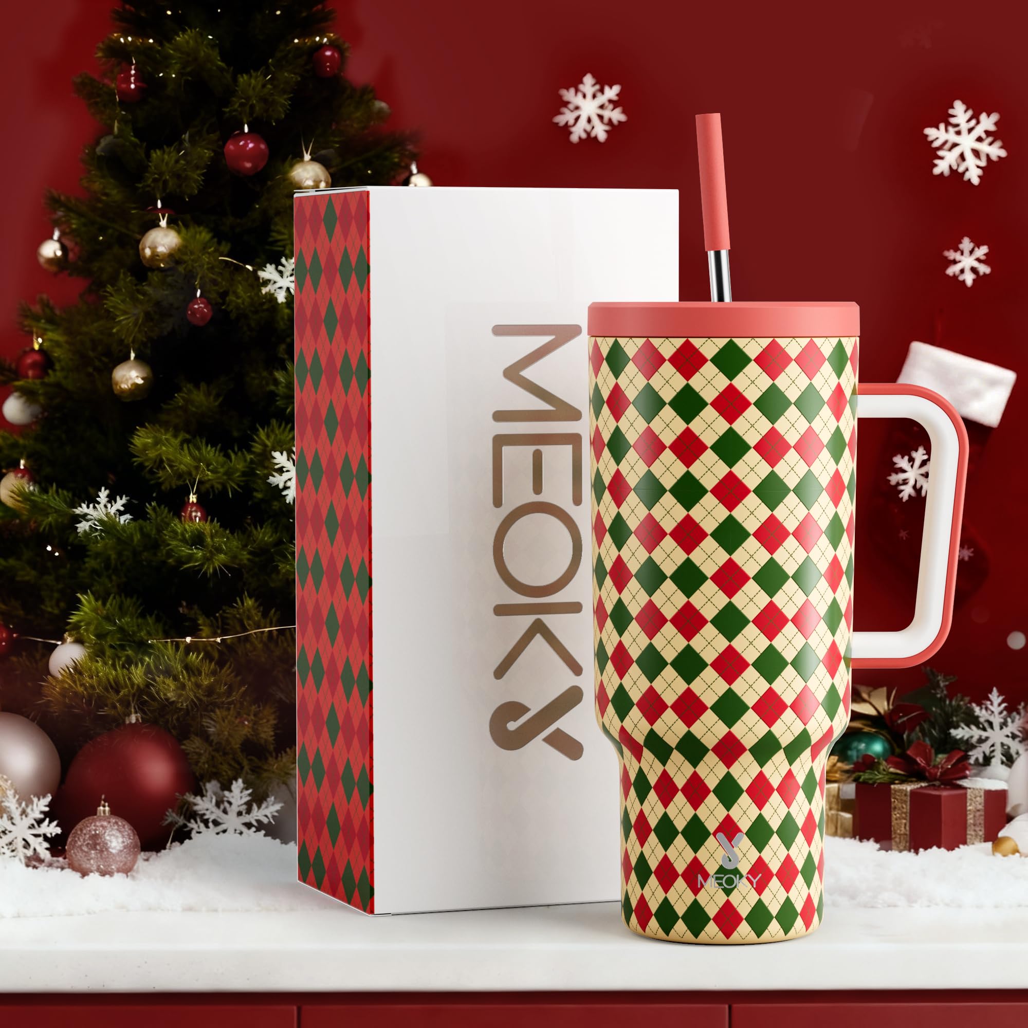Meoky 40 oz capacity keeps beverages warm or cold longer.