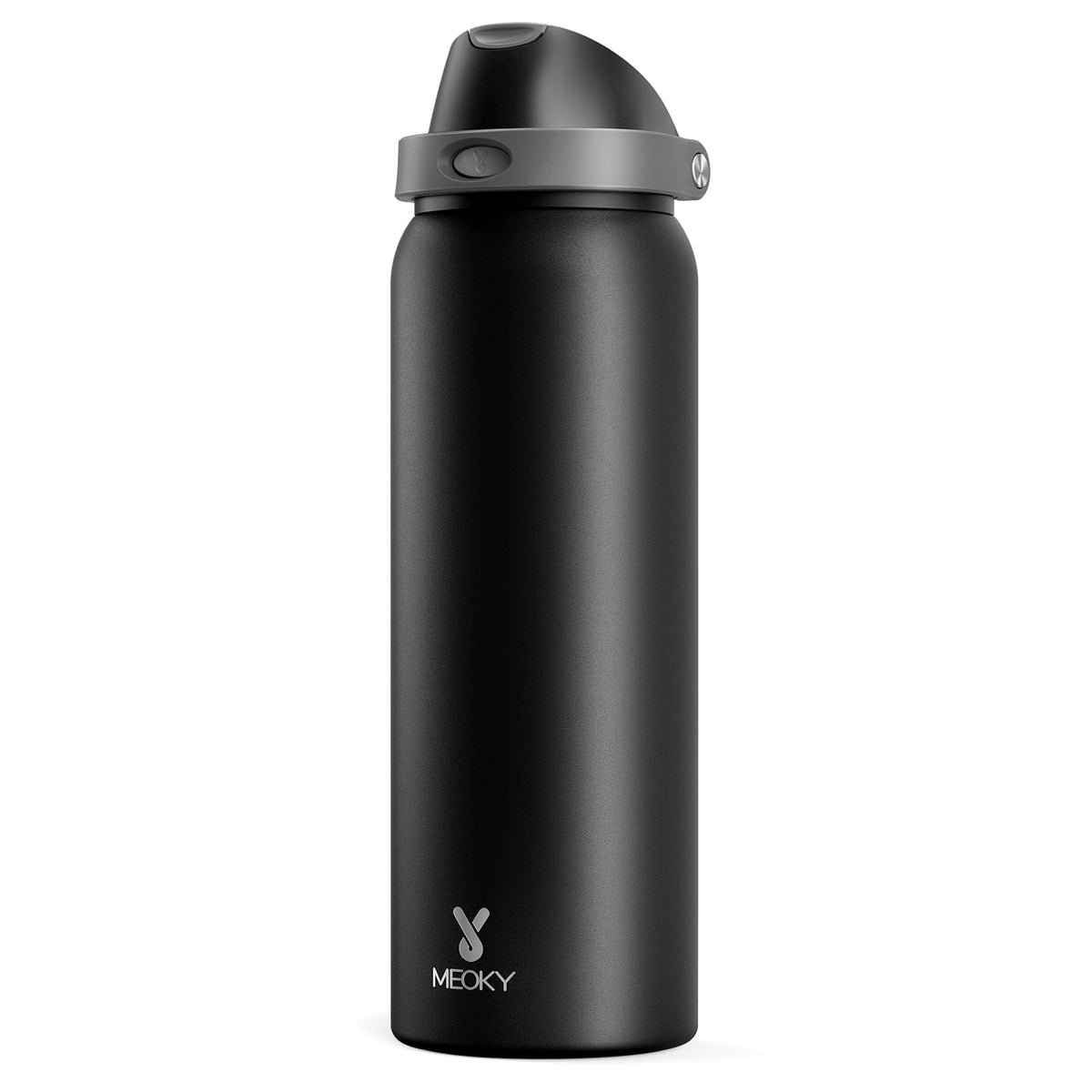 Meoky 40oz insulated bottle keeps drinks cold for 24 hours and resists condensation