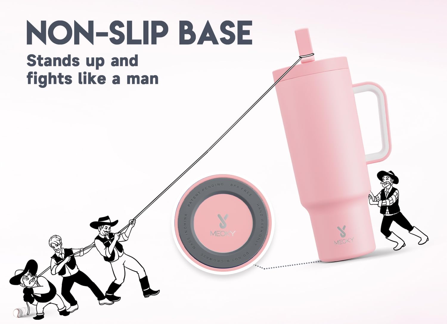 Meoky blush color tumbler adds subtle style