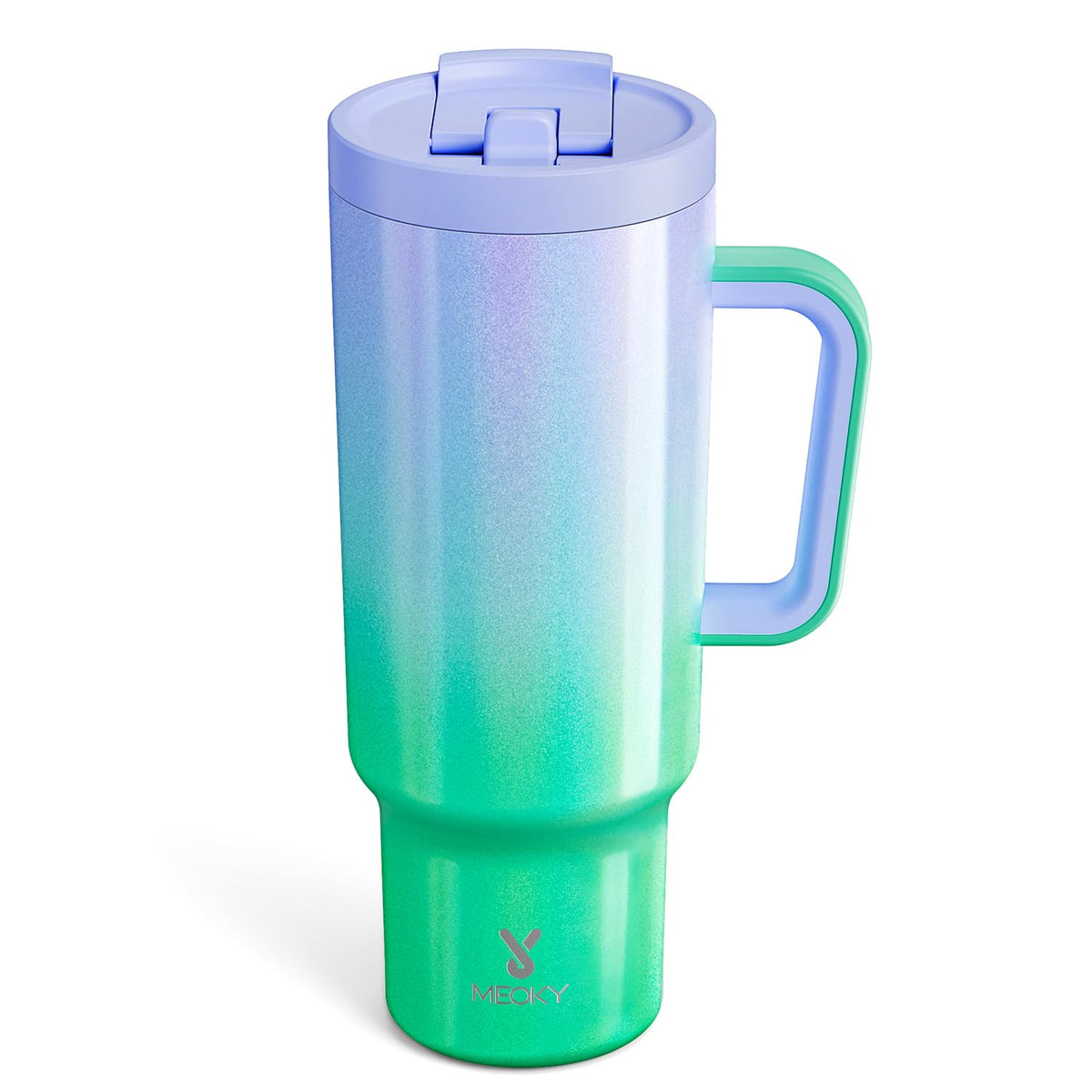 Meoky 40 oz tumbler with handle and flip straw for on-the-go hydration