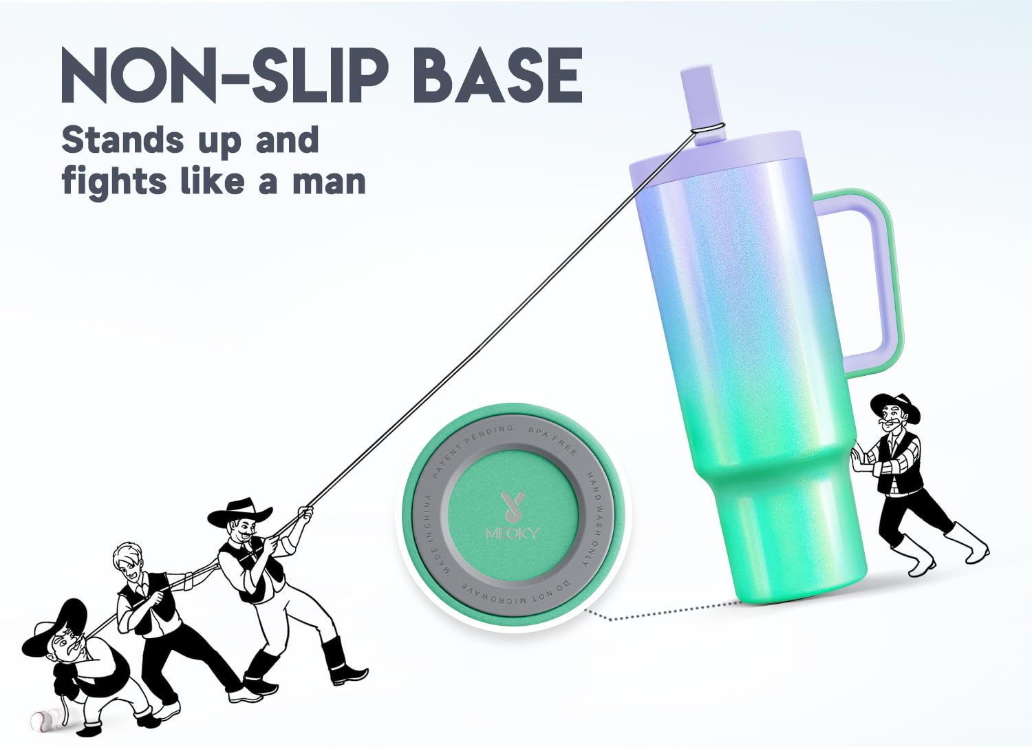 Meoky 40 oz tumbler designed for on-the-go hydration and reliable performance