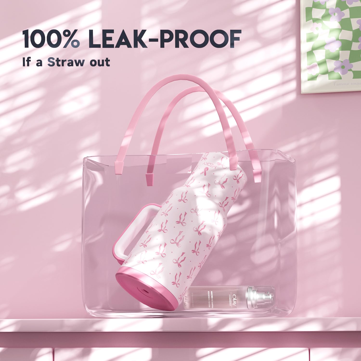 Meoky 40 oz stainless steel insulation demonstrates strong temperature retention.