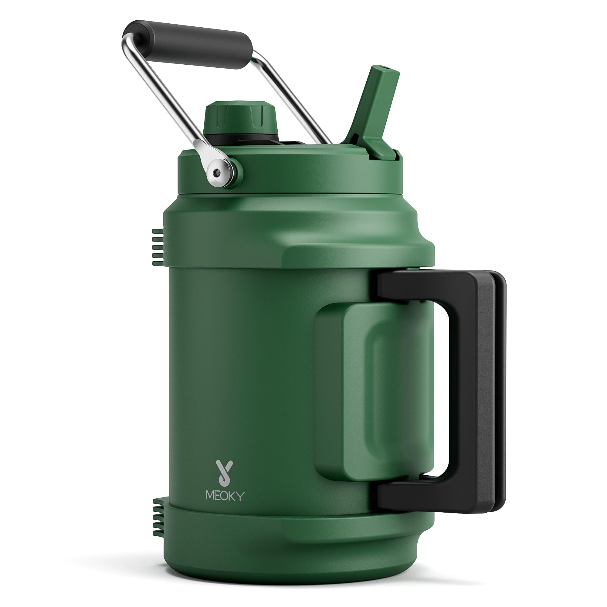 Meoky 64oz bottle with top handle for easy outdoor carrying