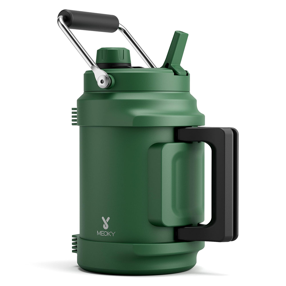 Meoky 64oz bottle with top handle for easy outdoor carrying