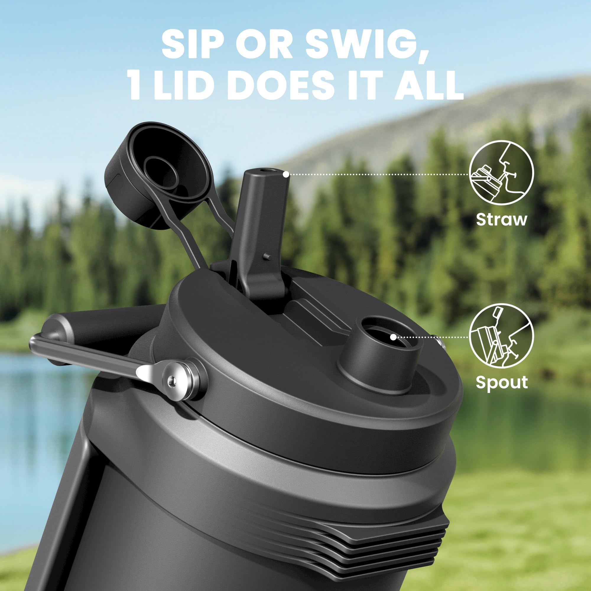 Meoky wide-mouth opening for easy ice addition and cleaning.