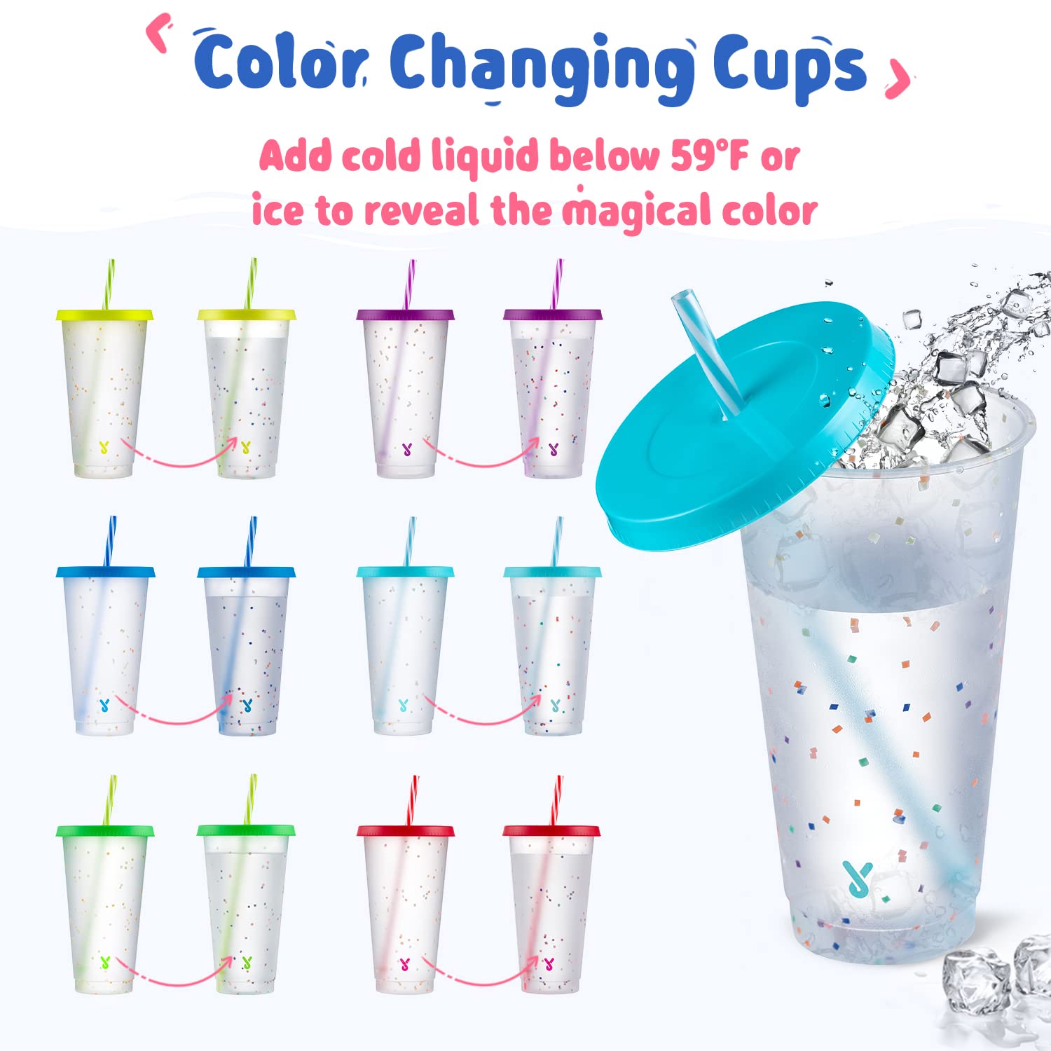 Meoky BPA-free reusable cups offer spill-proof lids for mess-free sipping at home or on the go.