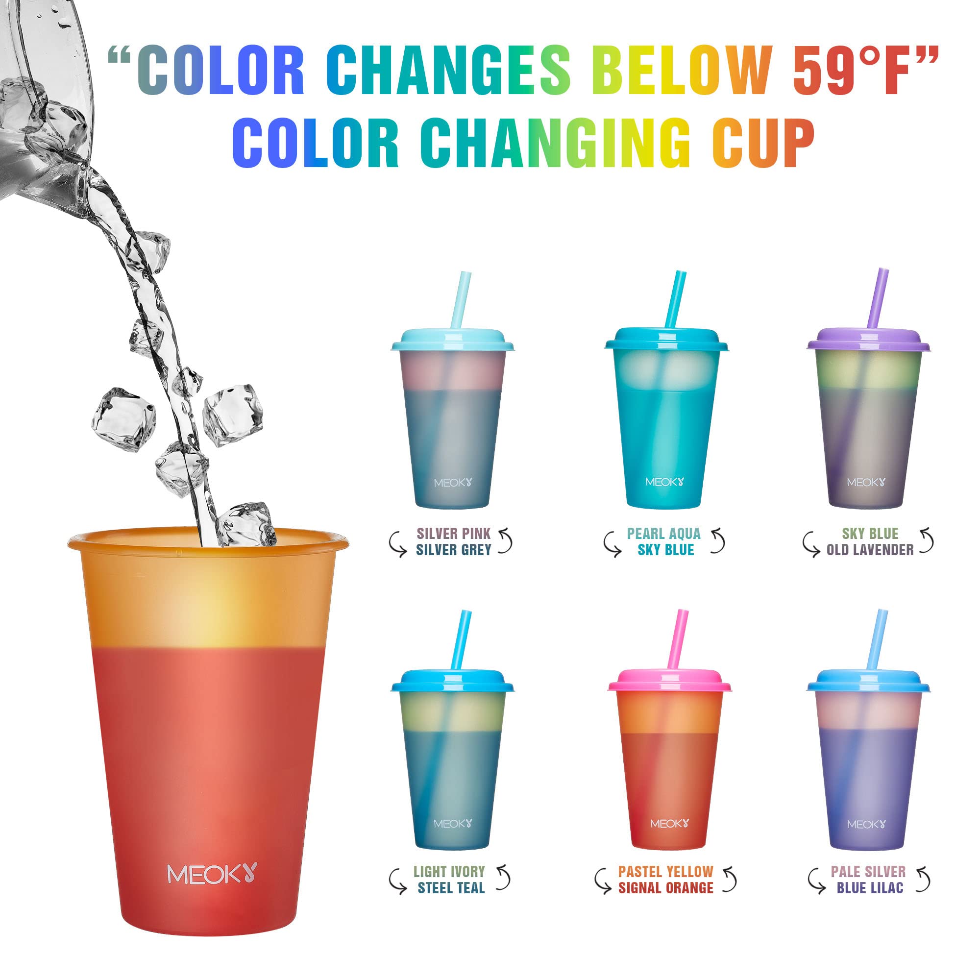 Meoky color-changing cups activate with cold drinks for festive moments