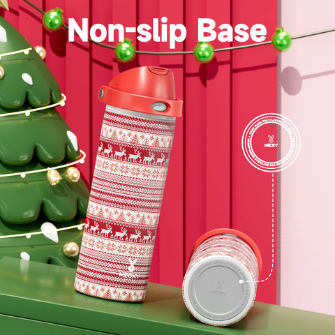 Meoky 24 oz fits most car cup holders for road trips.