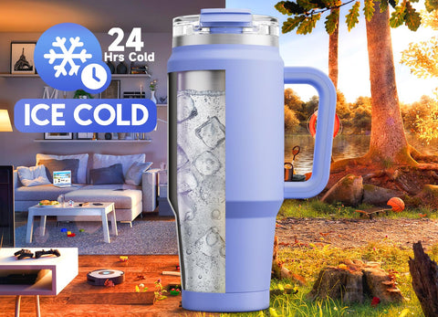 Meoky double-wall insulation keeps beverages cold for 24 hours
