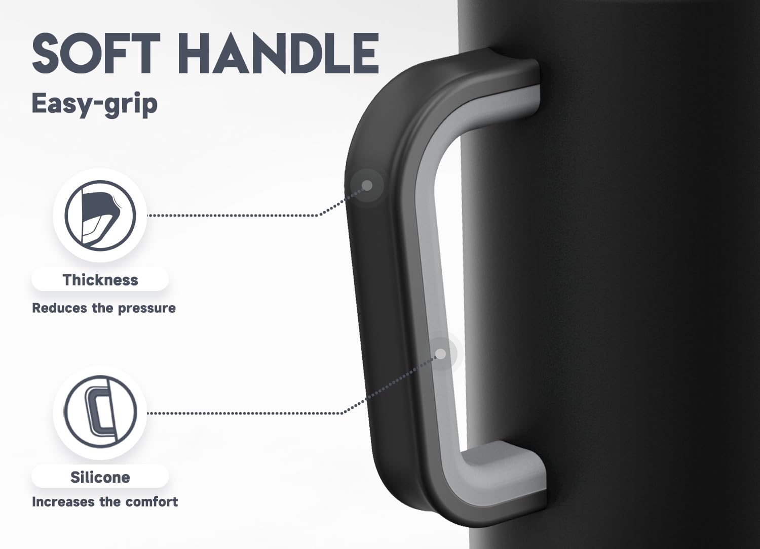 Meoky double-wall vacuum insulation keeps beverages cold or hot.