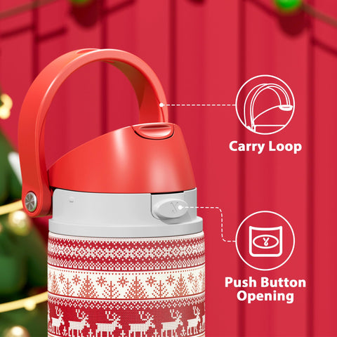 Meoky leak-proof design with locking carry loop prevents spills during travel.