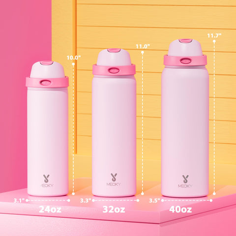 Meoky leak-proof lid with secure carry loop prevents spills during travel.