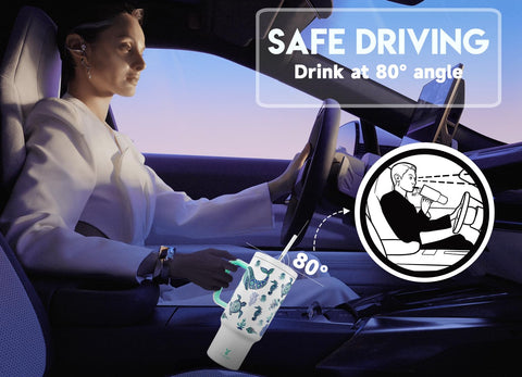 Meoky leak-proof lid with straw prevents spills during travel