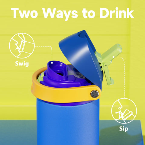 Meoky leak-proof seal with carry loop prevents spills on the go.