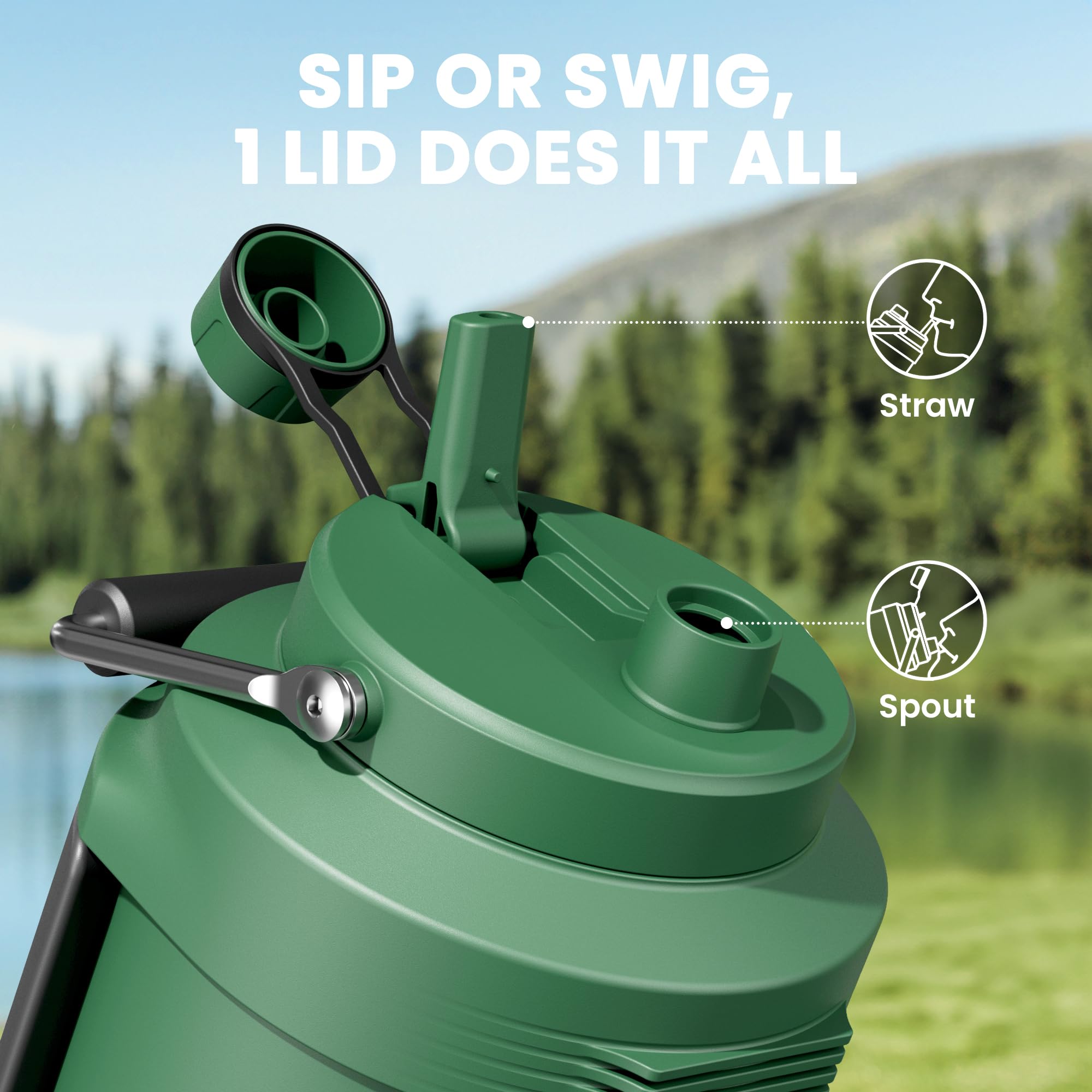 Meoky leak-proof cap prevents spills during travel and workouts.