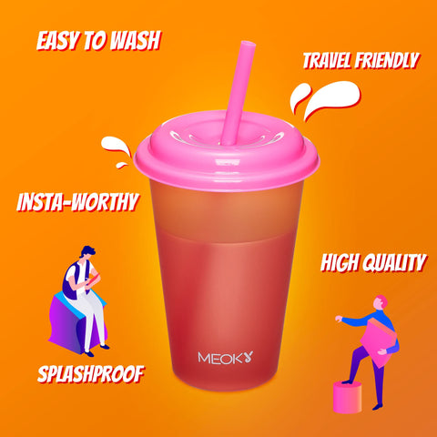 Meoky splash-proof cups come with brushes for easy cleaning after events