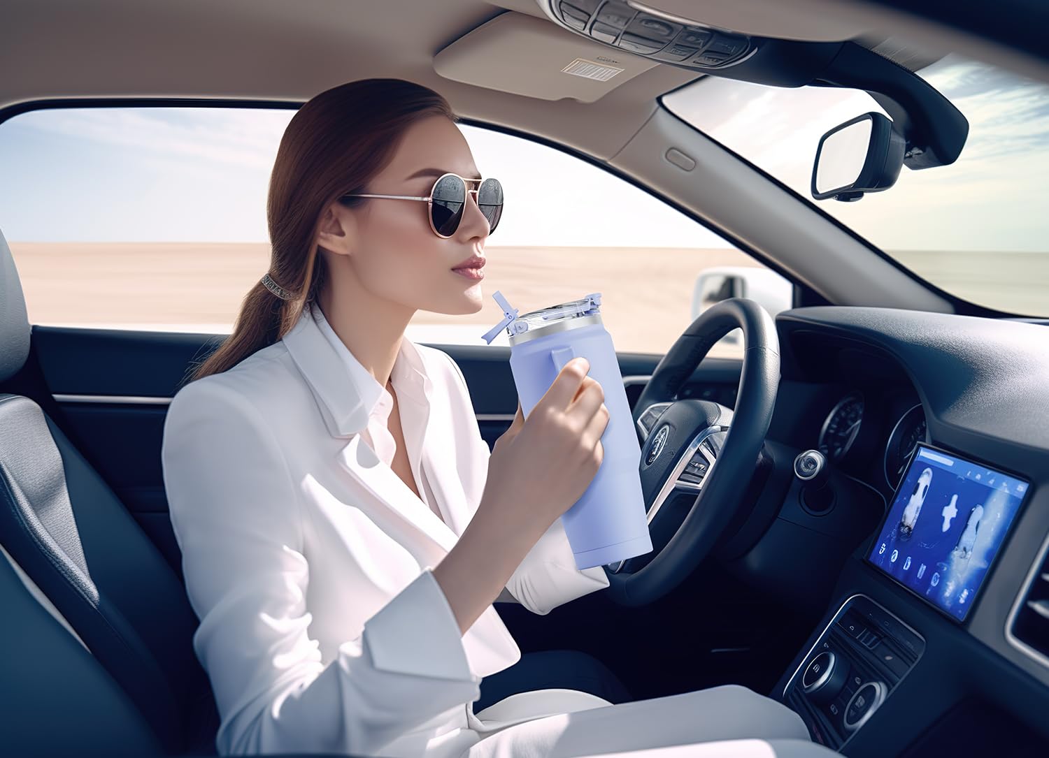 Meoky tapered base fits most car cup holders for travel