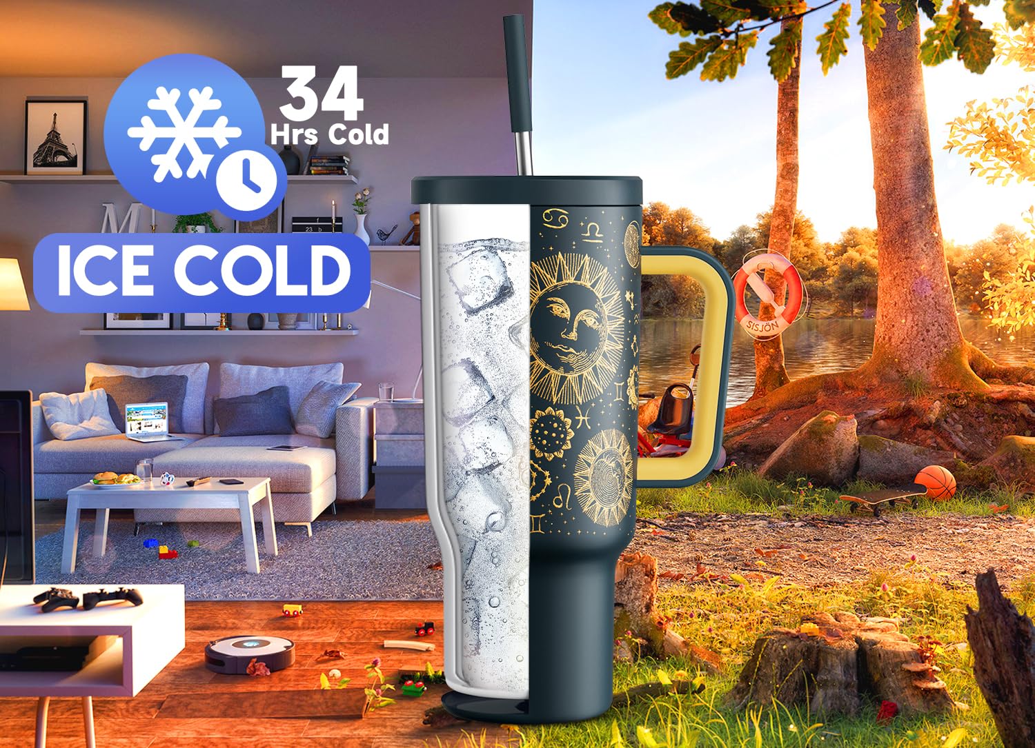 Meoky tumbler lid leak-proof feature with secure seal for on-the-go use.