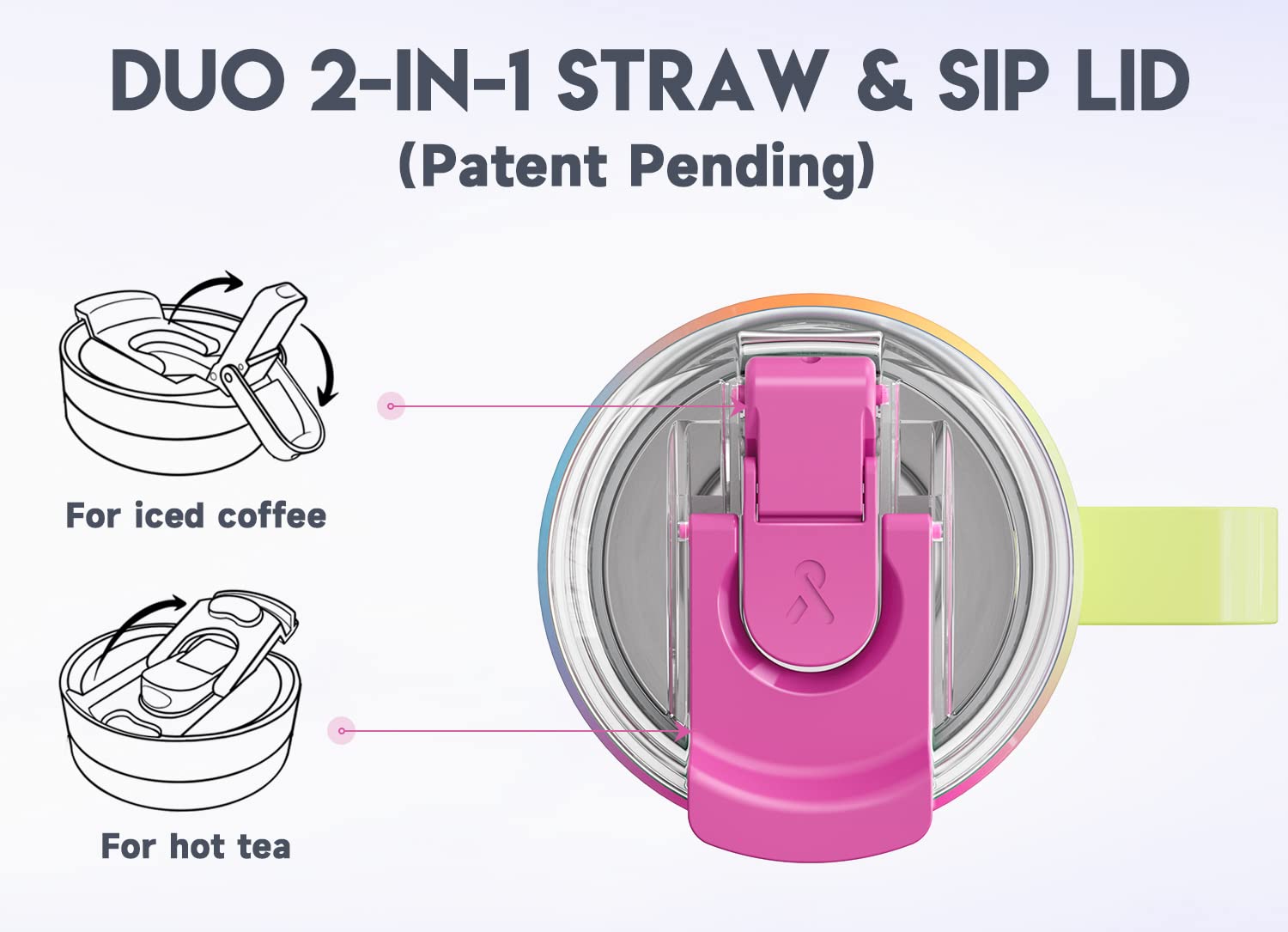 Meoky vacuum-insulated walls keep drinks cold or hot longer