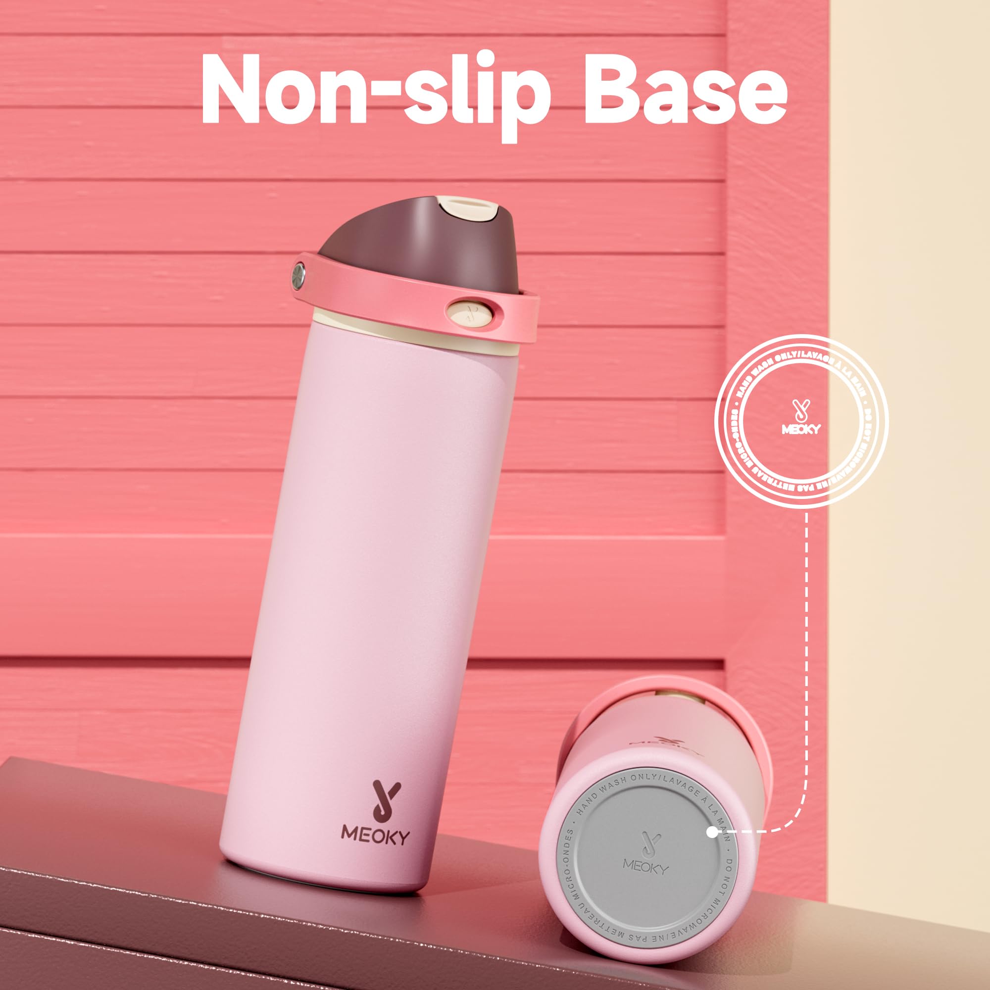 Meoky wide mouth allows easy cleaning and ice addition.