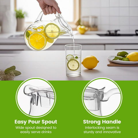 Meolibour fridge pitcher fits neatly in the fridge for quick access