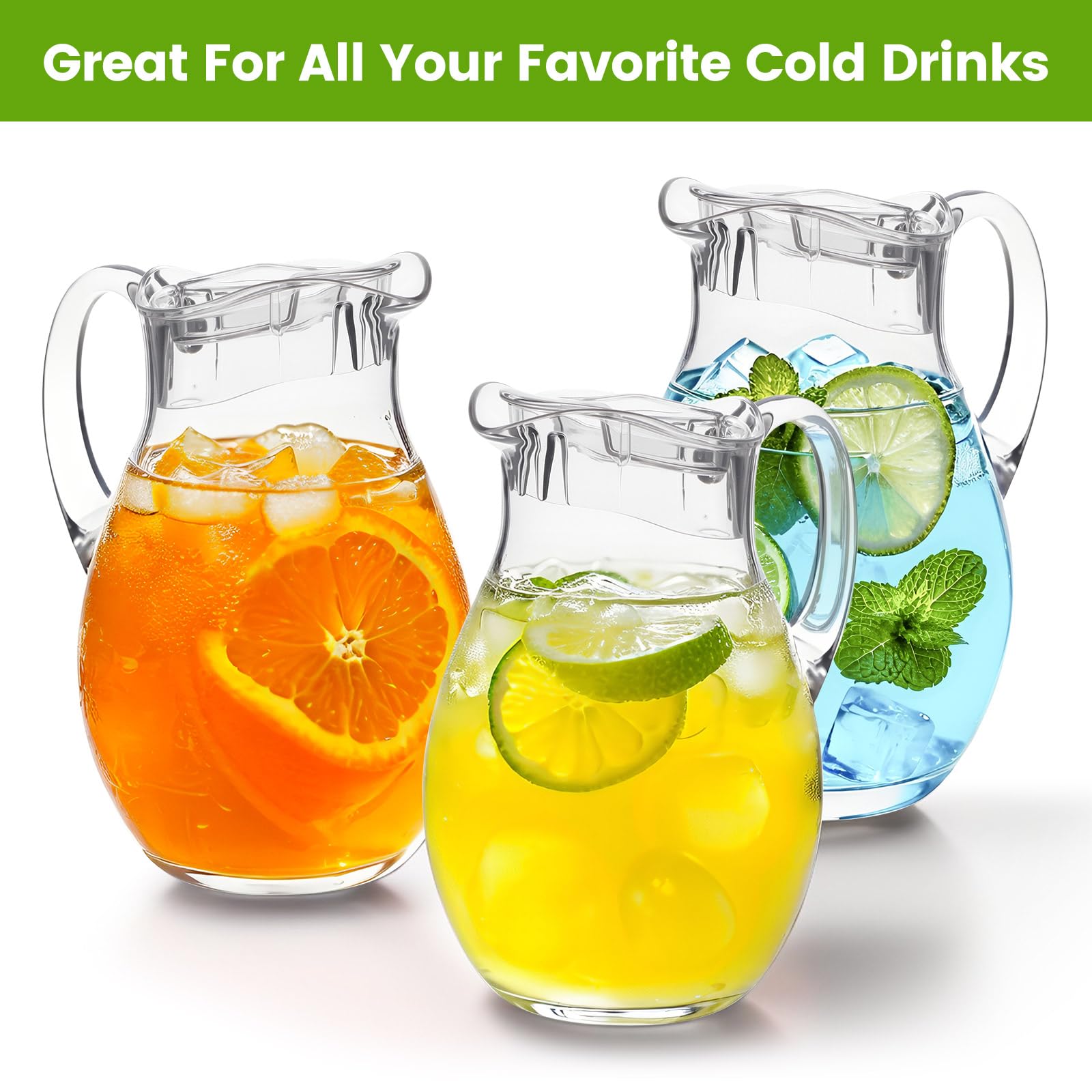 Meolibour multipurpose pitcher handles juice, milk, and iced beverages