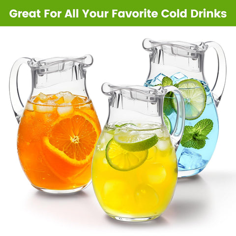 Meolibour multipurpose pitcher handles juice, milk, and iced beverages