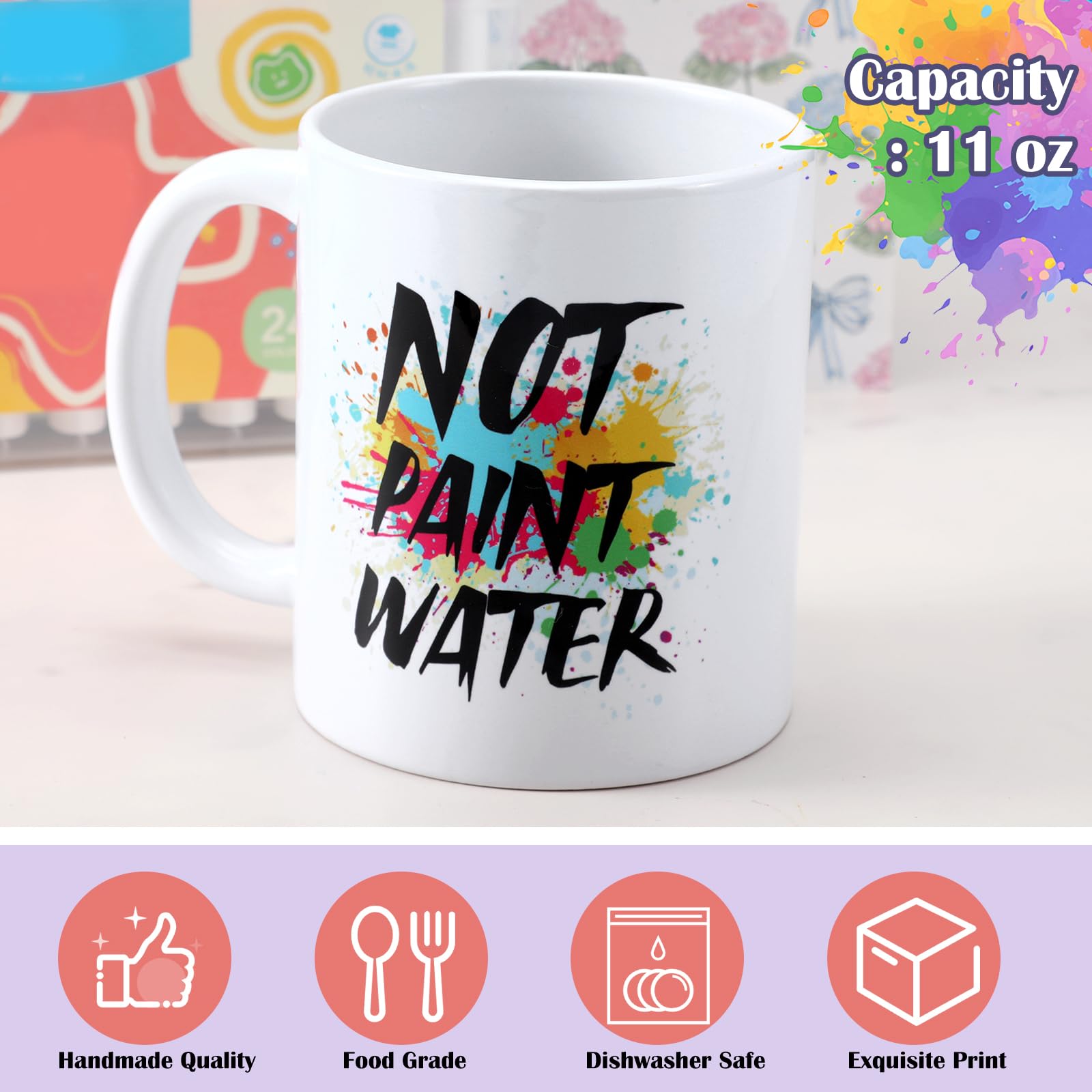 Mepase 11 oz ceramic mug ideal for coffee during art sessions