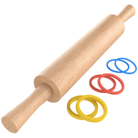 Mepple classic rolling pin with handle for smooth dough handling.