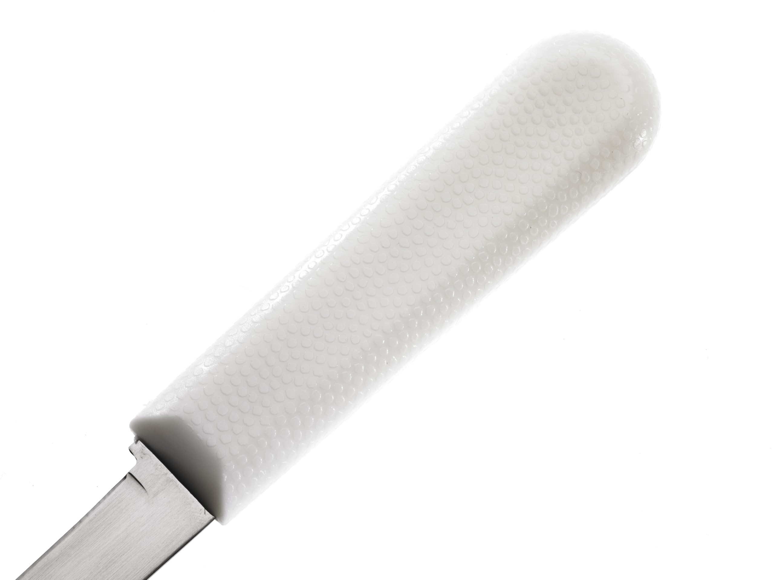 Mercer Culinary clam knife using high-carbon stain-free steel for durable sharpness.