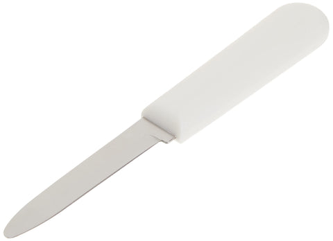 Mercer Culinary clam knife with narrow blade for easy insertion between clams.