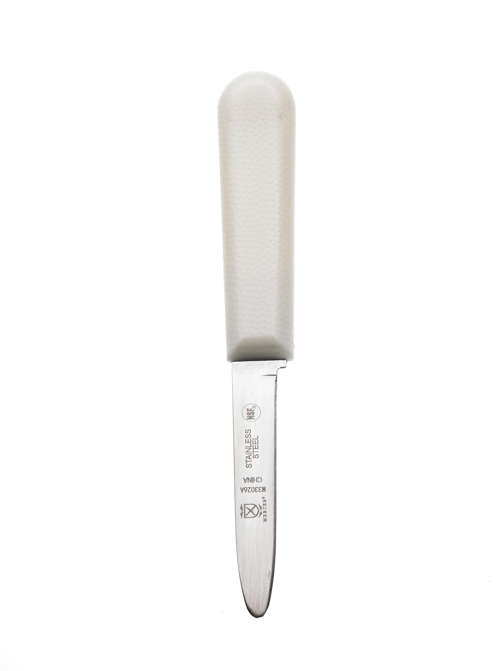 Mercer Culinary clam knife with poly handle and 3-1/4 inch blade for precise opening.