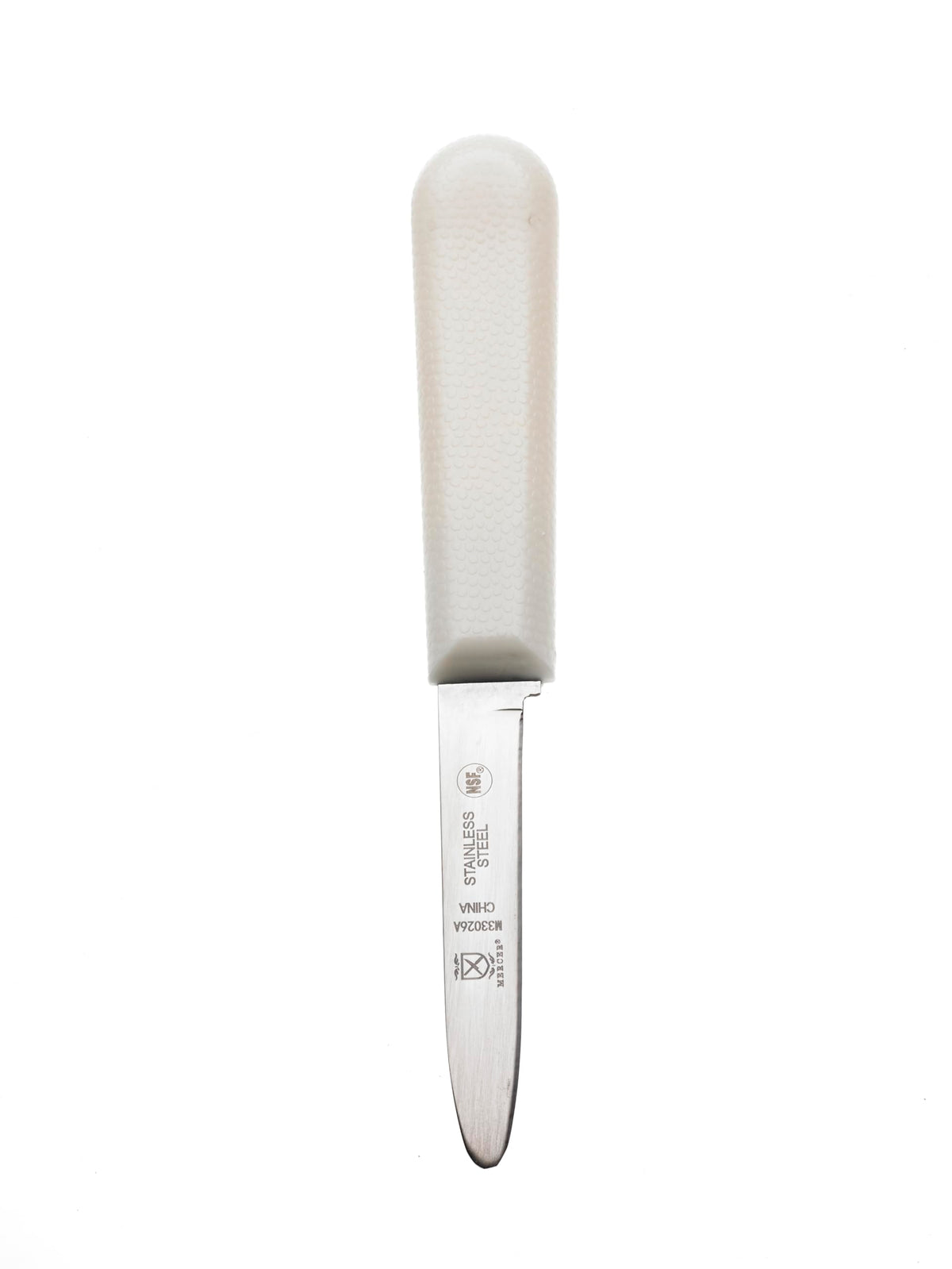 Mercer Culinary clam knife with poly handle and 3-1/4 inch blade for precise opening.