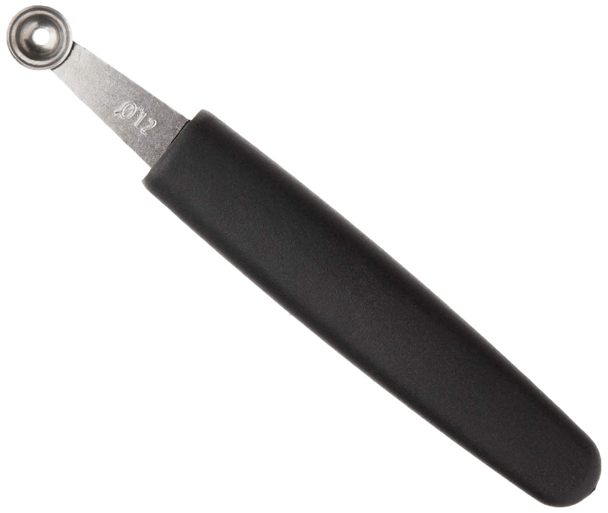 Mercer Culinary melon baller with 3/8-inch scoop and black handle for precise fruit shaping.