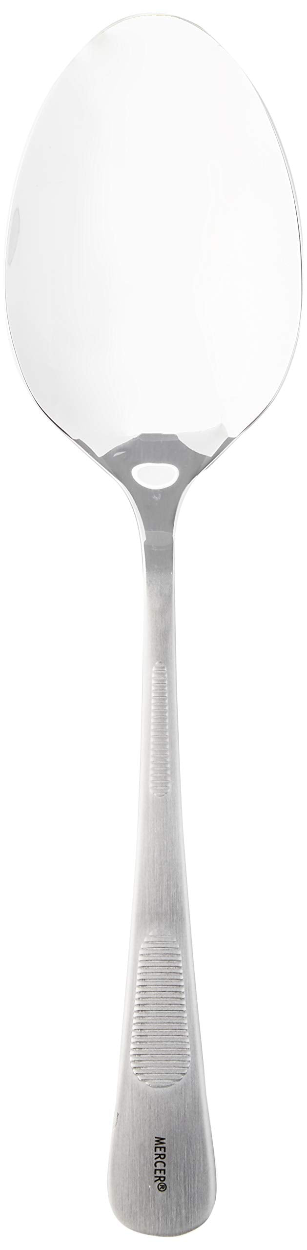 Mercer Culinary quenelle spoon with deep well supports smooth, one-handed quenelles for plating.