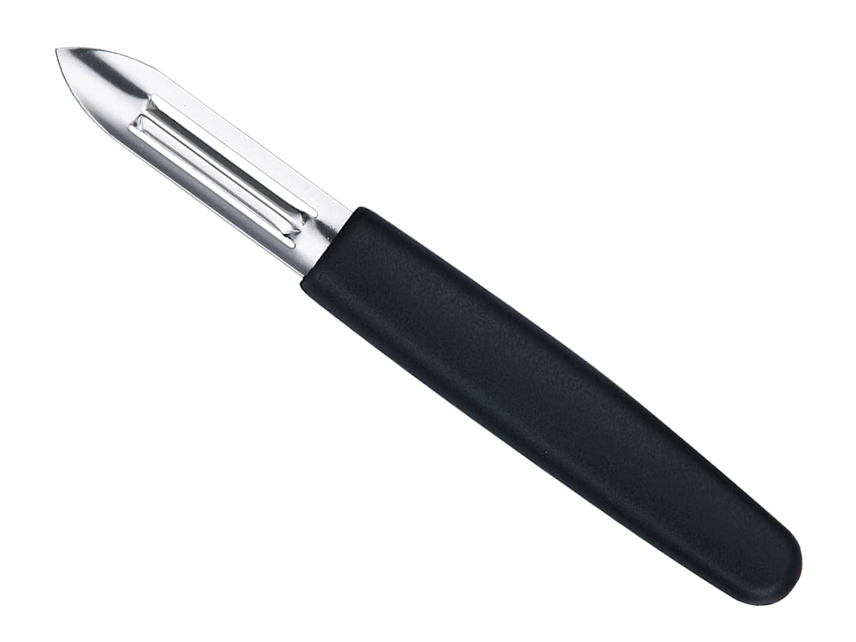 Mercer Culinary Vegetable Peeler featuring a non-slip handle for safe use