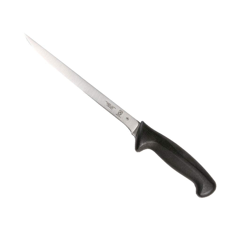 Mercer Culinary Millennia fillet knife with black handle for precise meat prep
