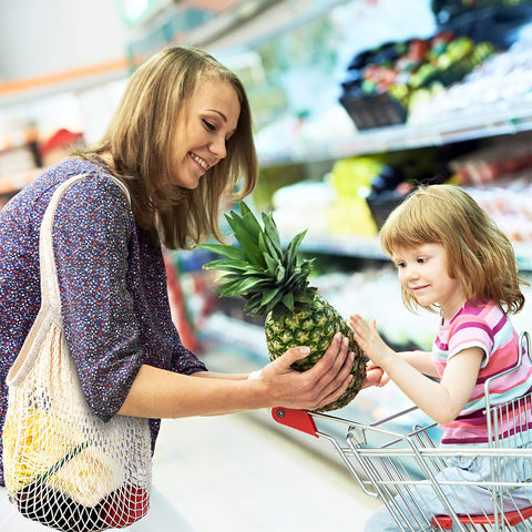 MERCURHOUSE grocery-store-ready mesh bags, breathable and washable.