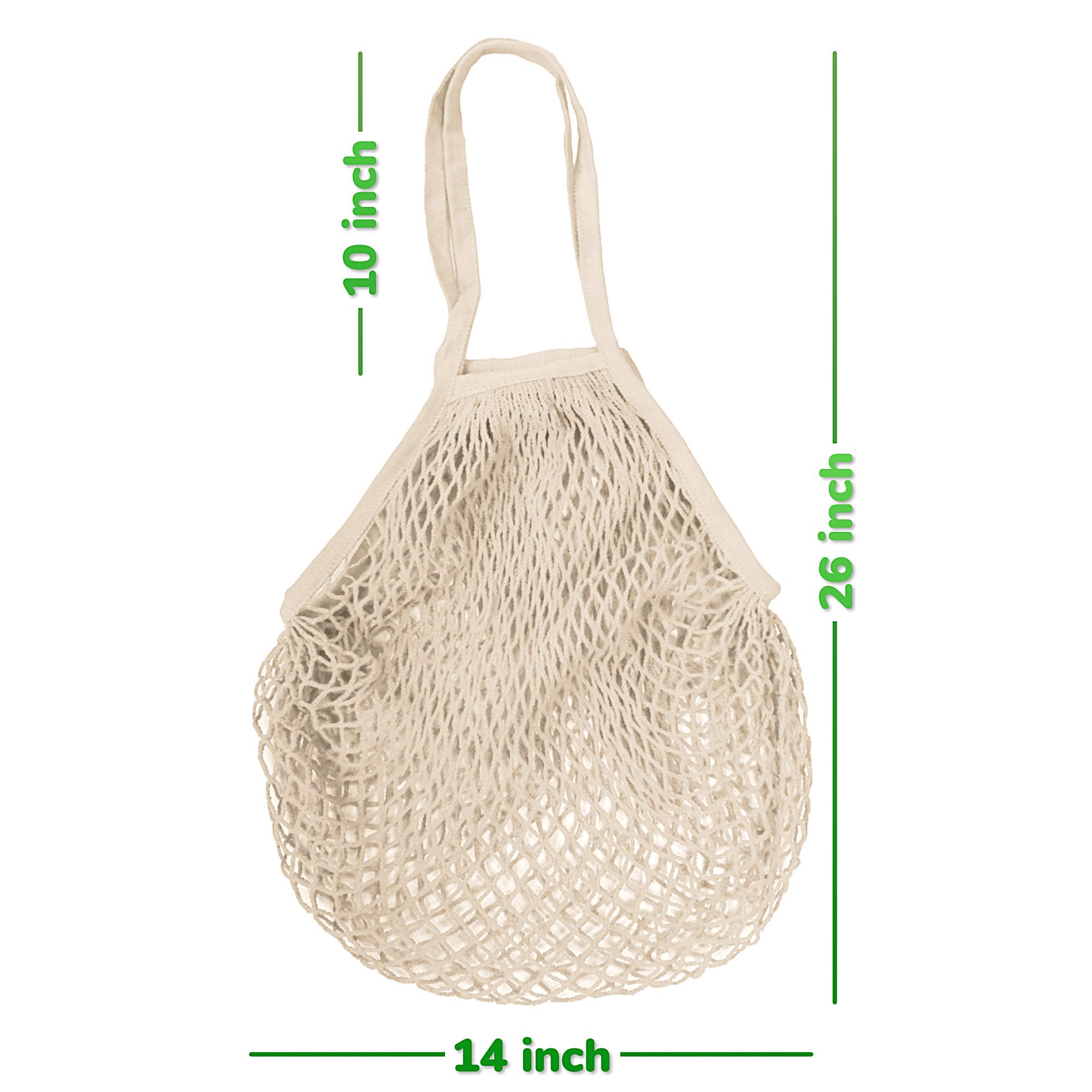 MERCURHOUSE cotton mesh bag pack folded for compact storage and travel.