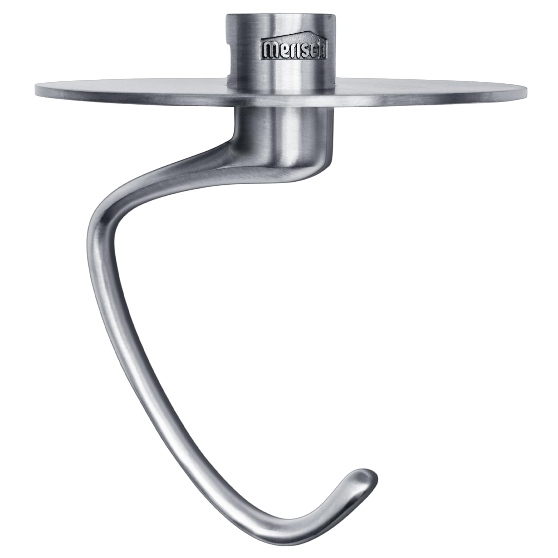 Merisch anti-climb dough hook with 5.1 inch shield blocks dough from climbing.