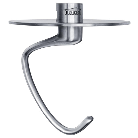 Merisch anti-climb dough hook with 5.1 inch shield blocks dough from climbing.