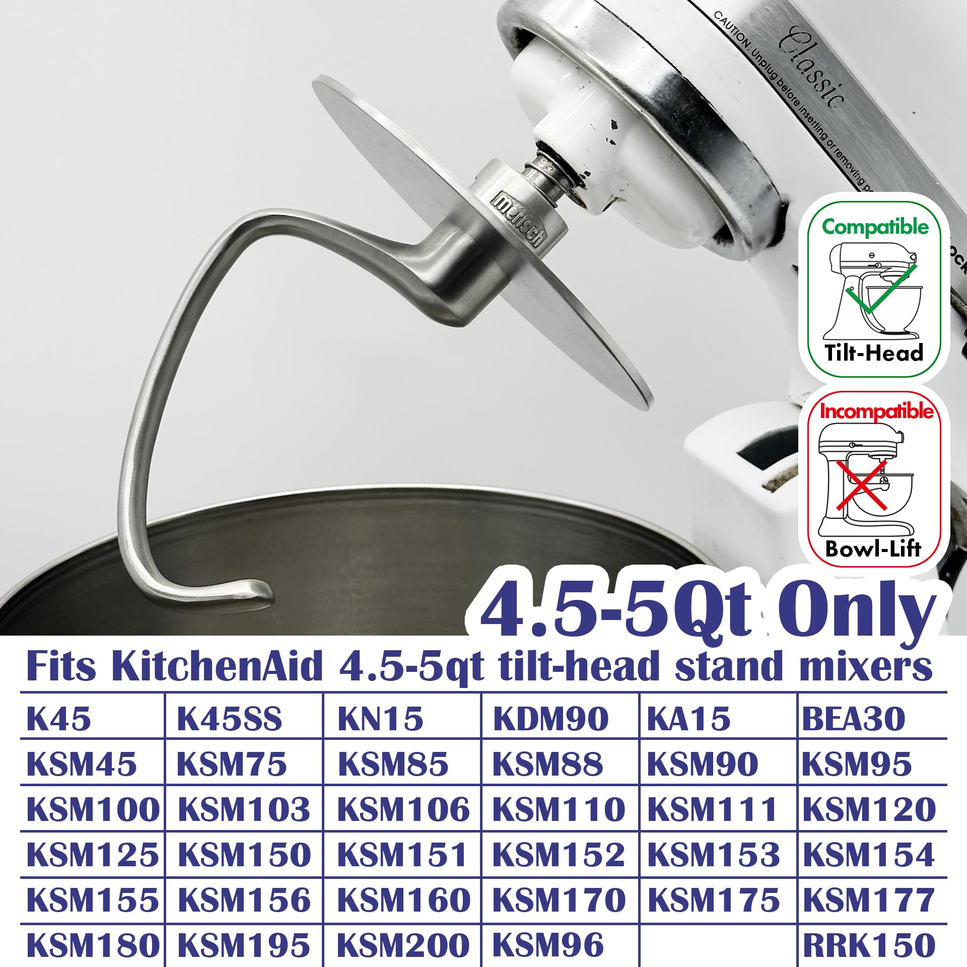 K45DH replacement compatibility for common KitchenAid models.