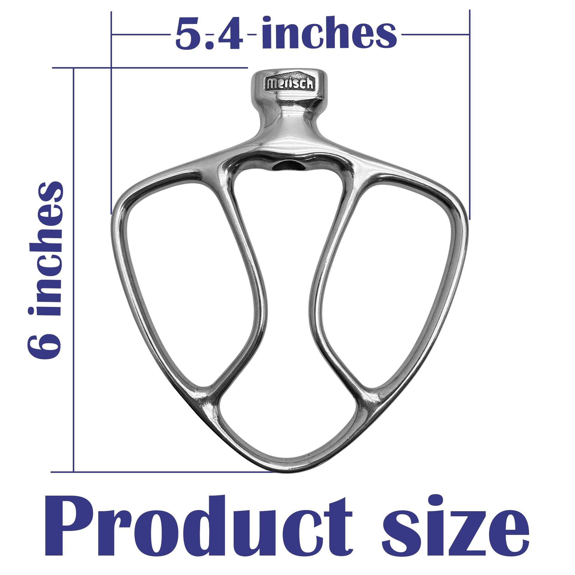 Merisch replacement paddle-attachment ensures a secure fit on compatible K-series mixers.