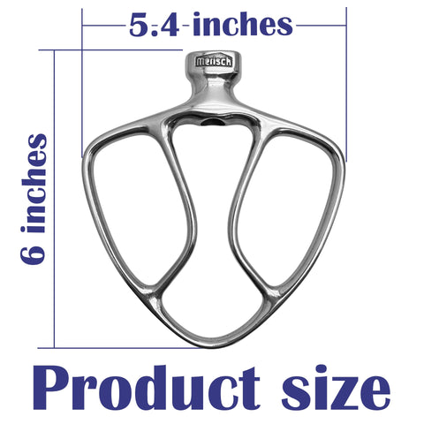 Merisch replacement paddle-attachment ensures a secure fit on compatible K-series mixers.