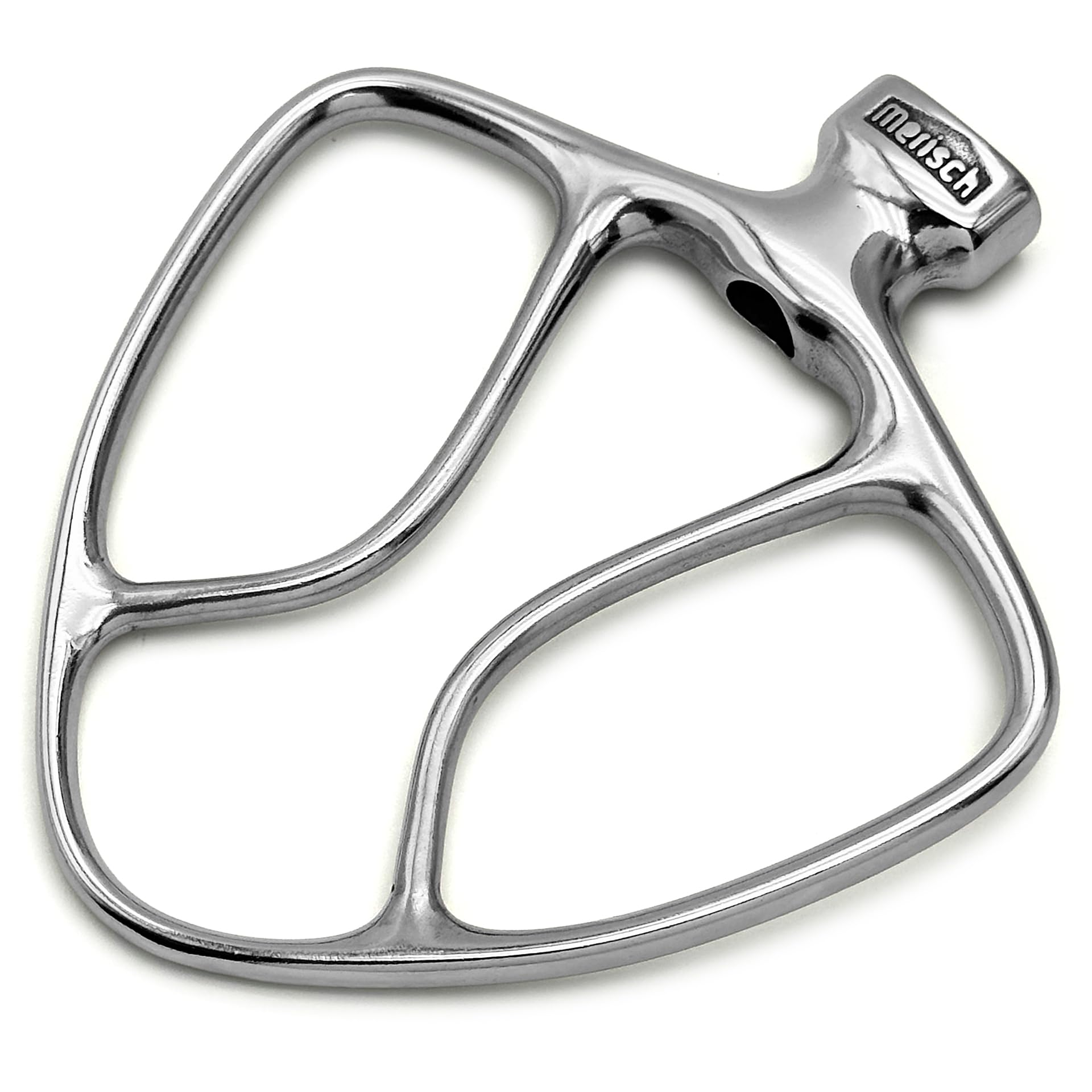 Merisch stainless steel flat beater for KitchenAid, durable and dishwasher-safe for easy cleanup.