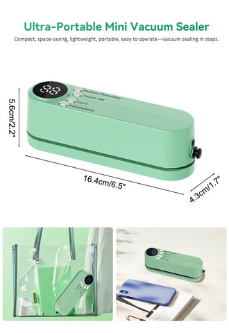 Meritpick Mini Vacuum Sealer rechargeable battery supports multiple uses per charge