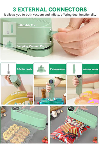 Meritpick Mini Vacuum Sealer seal only mode ideal for chip bags and foil
